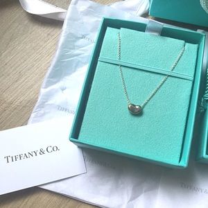 NWOT Tiffany & Co Mini Bean Pendant Necklace 16in
